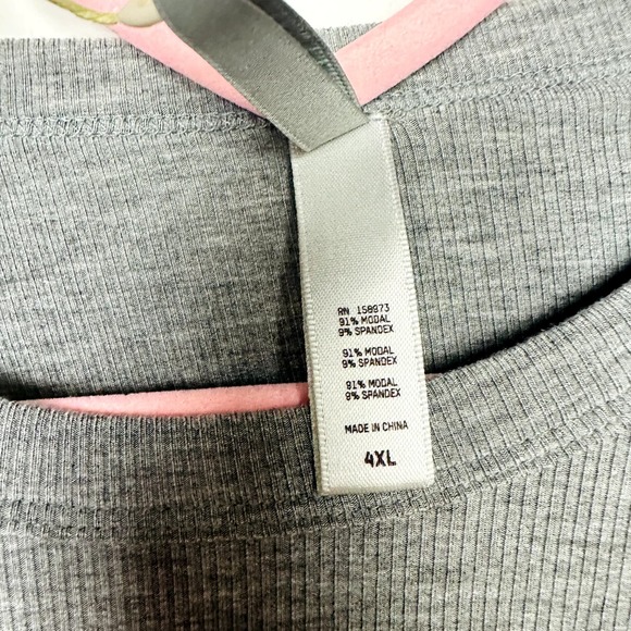 Skims Heather Gray Team USA Cropped Short Sleeve T-Shirt Size 4X - Picture 3 of 5